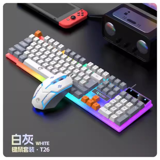 RAIKU Leikui T16 有線キーボードとマウスセットメタルゲーミングコンピュータユニバーサル有線キーボードクロスボーダー卸売|undefined