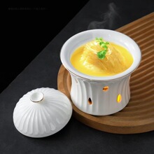 酒店專用燉盅陶瓷一人份位菜盅燕窩魚翅盅蠟燭加熱位上盅明爐餐具