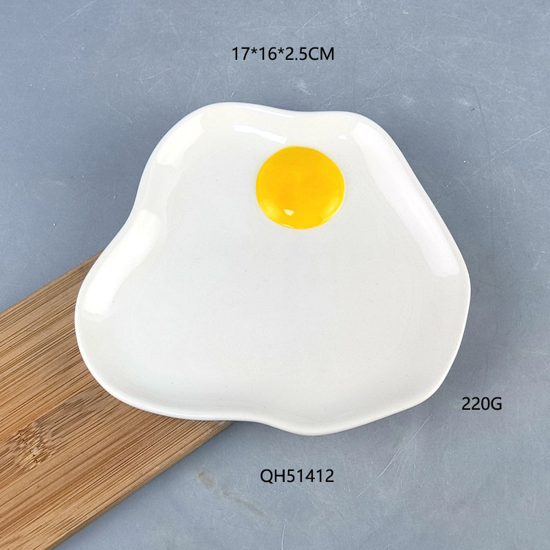 Coreano inswind encantador platos de huevo de bolsillo nicho plato de cerámica de alto valor plato de desayuno plato