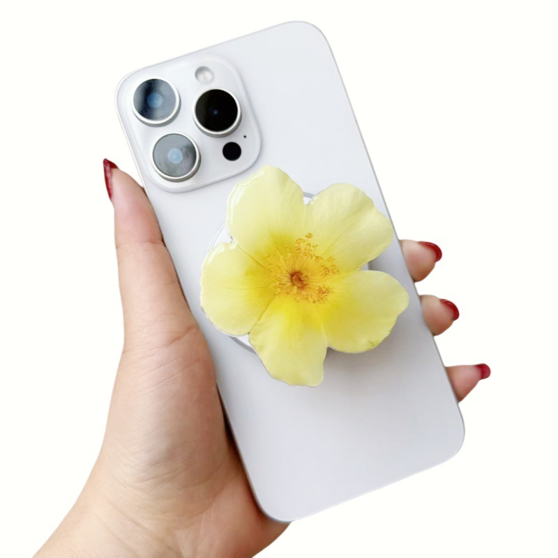 Rosa flor lirio orquídea acrílico magnético soporte para airbag soporte de escritorio hebilla de anillo soporte Magsafe