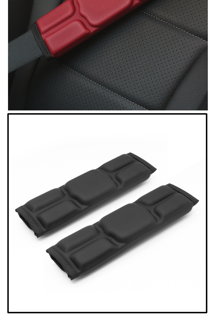 Memory Foam Soft Car Seatbelt Shoulder Pad, Anti-Wear Clothing Protector, Anti-Slip Car Logo Protective Cover, Anti-Strangling