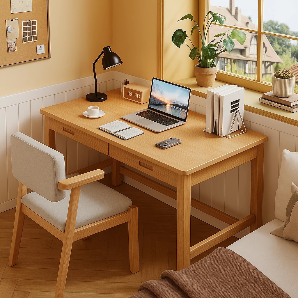 Escritorio de madera sólida escritorio de dormitorio para adultos escritorio de escritorio simple rectangular estudio escritorio de escritura escritorio