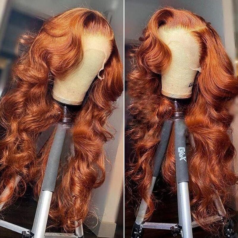 Women's Wigs Hot-Selling Lace Front Wigs, New Golden Color Women's Long Wavy Hair Full Wig, No Need to Condition