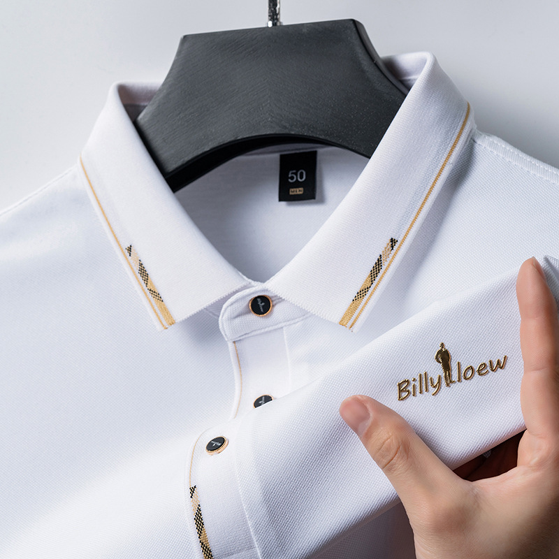 Polo uomo in cotone a maniche corte business casual top_voghion.com