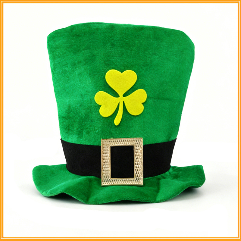 Sombrero irlandés de San Patricio – con trébol y barba, para fiestas