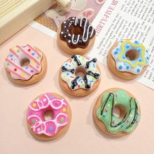 日韩趣味仿真食玩巧克力甜甜圈树脂配件diy手工发夹头饰手机壳贴