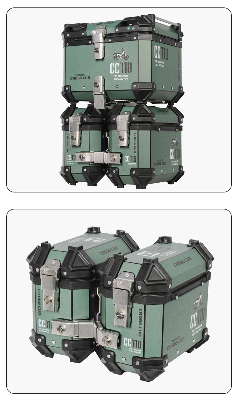 18L aluminum alloy side box three box tail box motorcycle decal trunk electric car storage box quick release