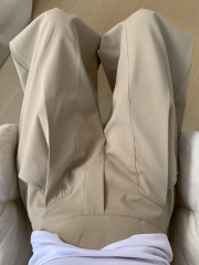 卡其色美式西装裤女夏季2025新款设计感小众高腰宽松直筒阔腿长裤