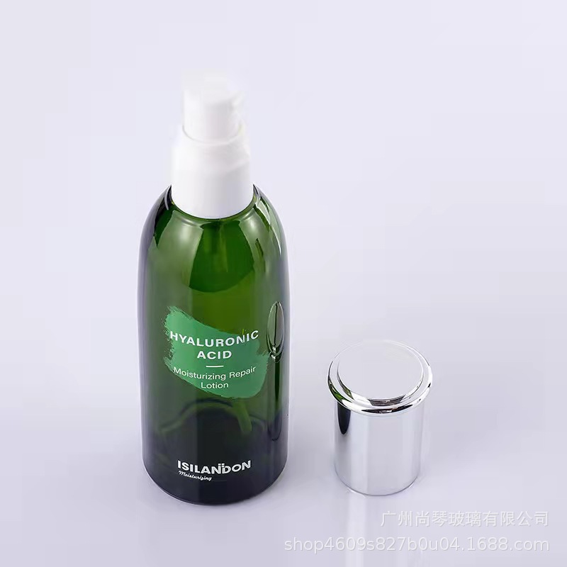 Fábrica en stock al por mayor 30g-120ml loción de agua conjunto botella de tóner botella de vidrio cosmética botella de loción