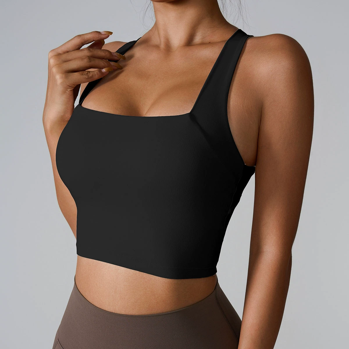 Спортивный бюстгальтер, поддерживающий ударопрочную одежду для йоги, (跨境贸易)