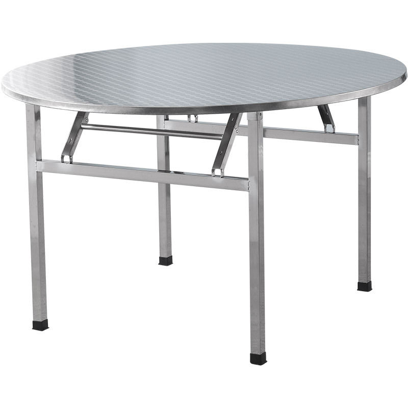 Stainless steel foldable table large round table storage dining…