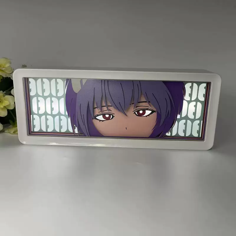 EVA Аянами Рэй бумажная вырезная лампа «Neon Genesis Evangelion», ночник Аска, аниме, подарок на день рождения