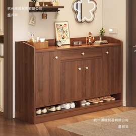 入户鞋柜家用门口新中式玄关柜室内储物柜一体楼道大容量靠墙收纳