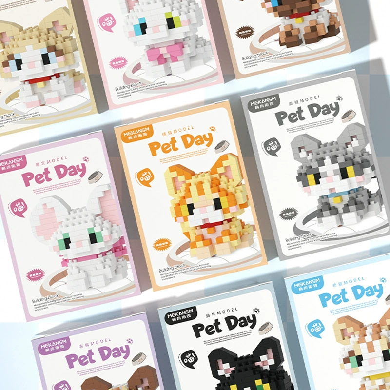 Конструктор Lego cute — мини-фигурки животных (котёнок и питомцы), подарок на день рождения, 0,07 кг