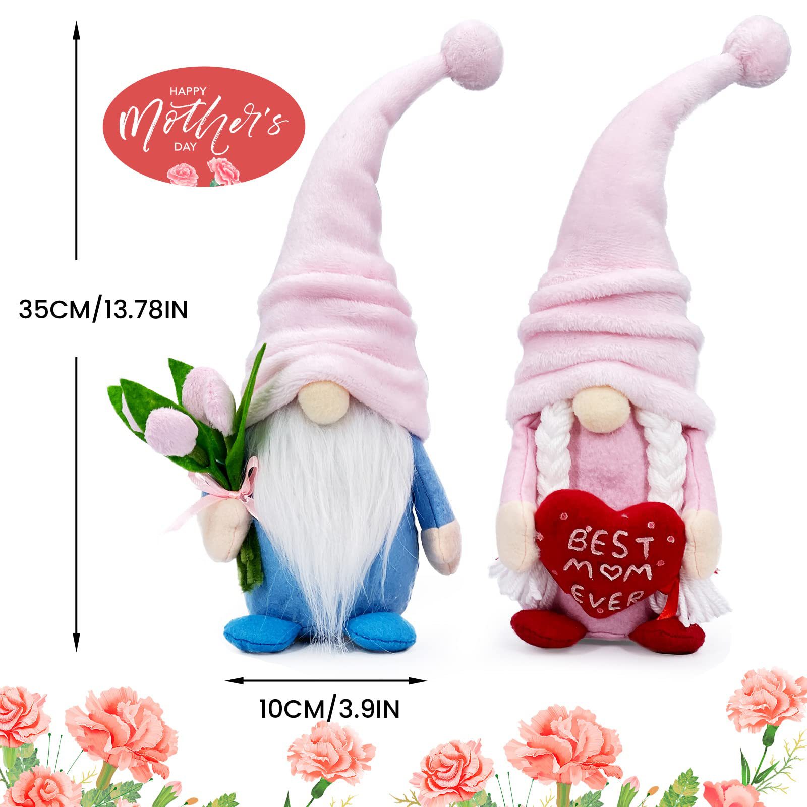 Nuevos productos transfronterizos Día de la Madre muñeca sin cara tulipán amor enano primavera duende Rudolph decoraciones de vacaciones