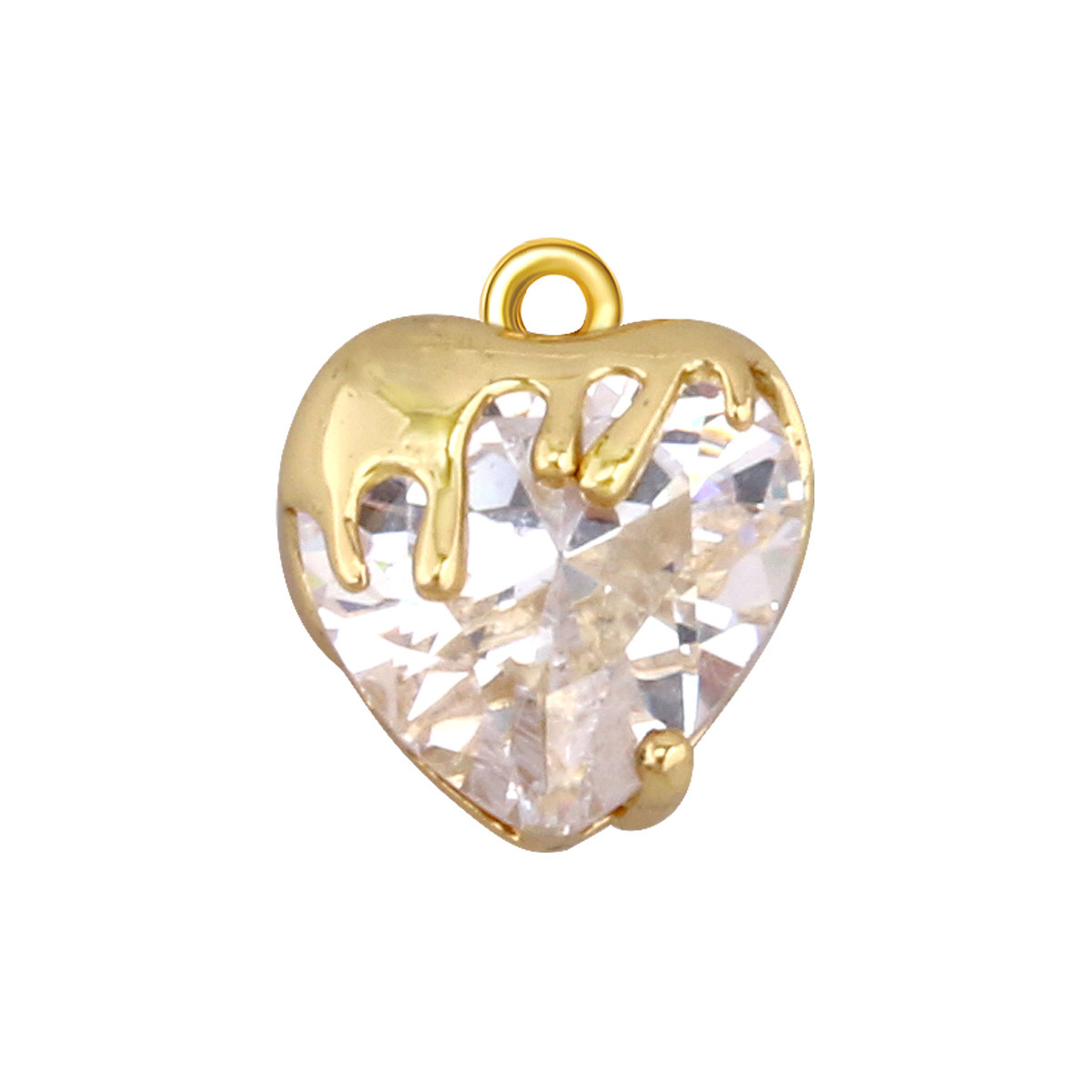 2g Weight Pendant Jewelry Making Type 11 * 12mm Jewelry Making Size Zircon Inlay Material DIY Jewelry Accessories Classification 1 Piece Quantity Copper Material Heart Shape Pattern All Seasons Season Plating Design Elegant, Glam Style 1 Piece 11 * 12mm Copper Zircon Heart Shape Pendant 13