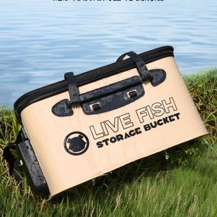 Live Fish Bucket Fishing Bucket Fish Box Fish Protection Bucket Folding Fishing Box Thickened Bucket Fish Bucket Fishing Gear Supplies