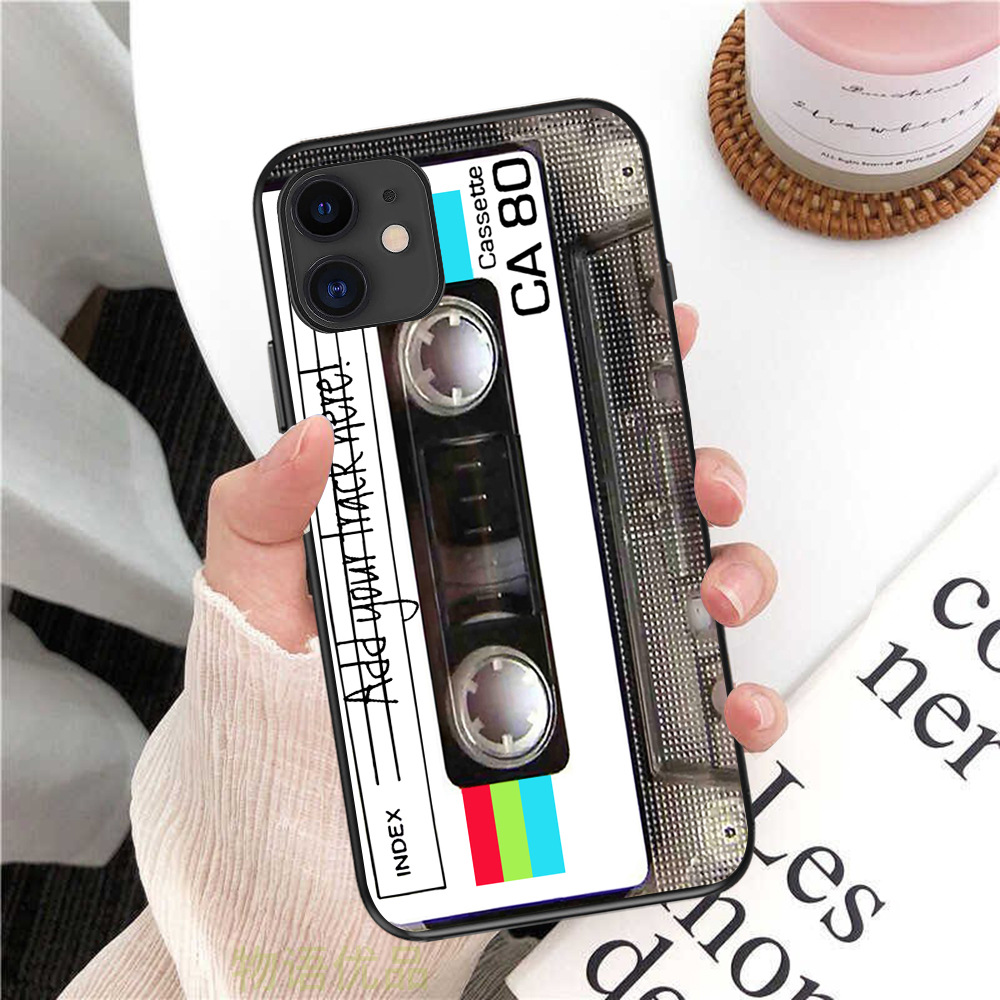40g Weight iPhone Applicable Brands Phone Cases Classification tpu Material Recorder, Tape Pattern Retro, Classic Style Style Tpu Recorder Tape Retro Classic Style Phone Cases Phone Accessories 7