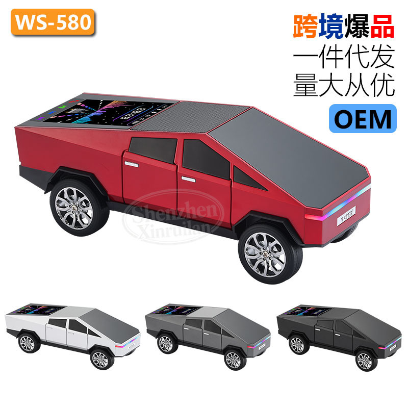 New Model Cybertru Tesla Car Model Bluetooth Speaker Portable Wireless High-Fidelity Bass Stereo
