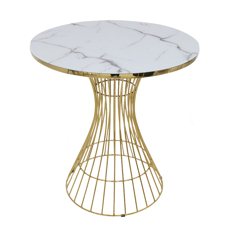 Mesa de café, mesa de té de lujo ligera, sala de estar de alto nivel, mesa de café minimalista italiana, mesa de té de vidrio doméstica