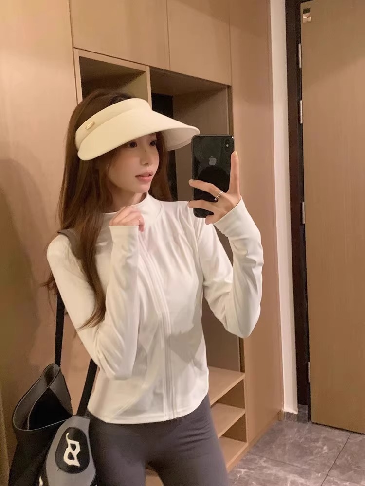 Windproof Slim Yoga Clothes Women's Stand-up Collar Zipper Sports Top Fitness Clothes Women_desvips.com