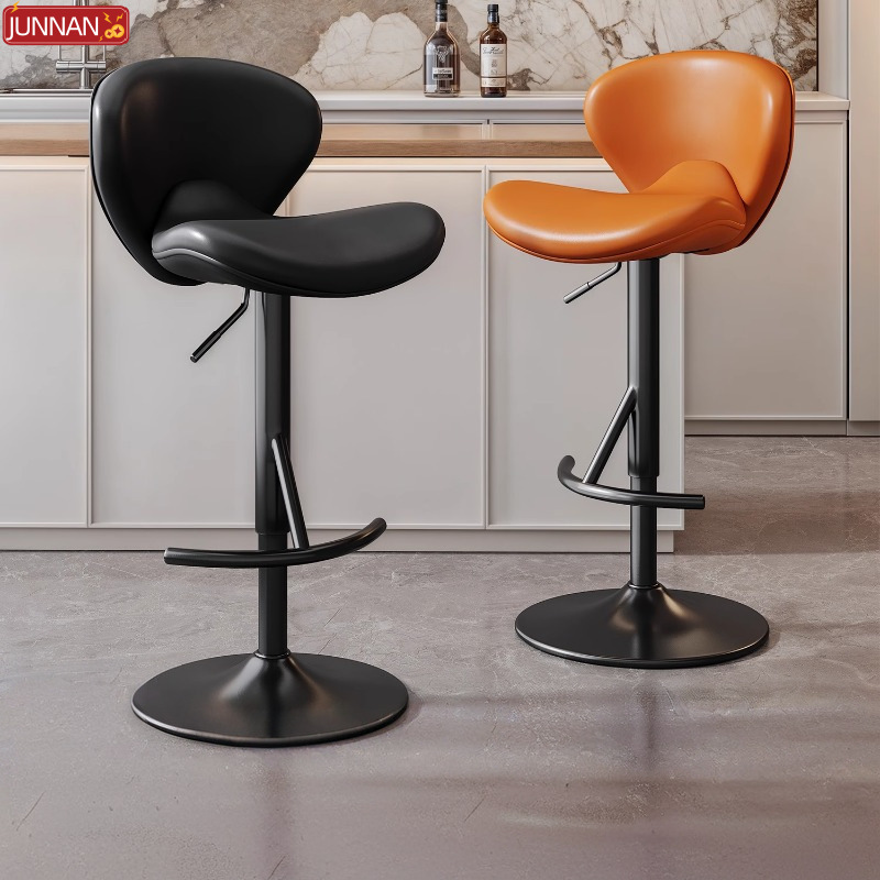 Silla de bar alta personalizable con respaldo, para cajeros, recepción o hogar, estilo italiano