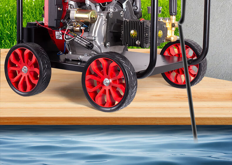 Diesel Gasoline High-Pressure Car Washing Machine High-Power Cleaning Machine Commercial Industrial Grade Water Gun Sewer Pipe Dredging Machine