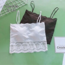 蕾丝抹胸内衣打底吊带小背心女防走光固定耳朵杯少女裹胸文胸内衣