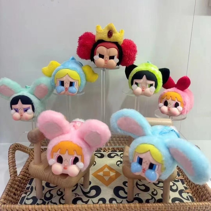 国境を越えた熱い販売パワーパフガールズビニール人形ラブペンダントぬいぐるみキーホルダー泣いている赤ちゃん人形|undefined