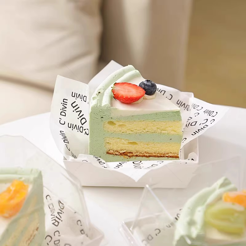 Caja de embalaje de pastel de mousse 3 pulgadas 4 pulgadas 5 pulgadas cortadas lasanas postres tiramisu caja de embalaje cuadrada