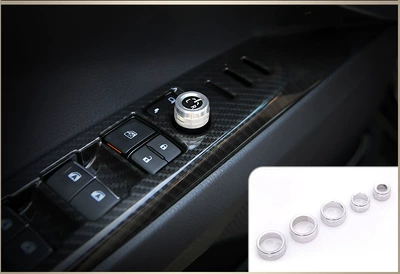 Control Knob Decorative Ring Modification | Other Automotive Interior Supplies - rearview-mirror-knob-ring-silver
