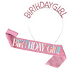 Letter BIRTHDAY GIRL Girl Birthday Boarding Party Birthday Party Flash Powder Plel of Colorful Shop Ribbon