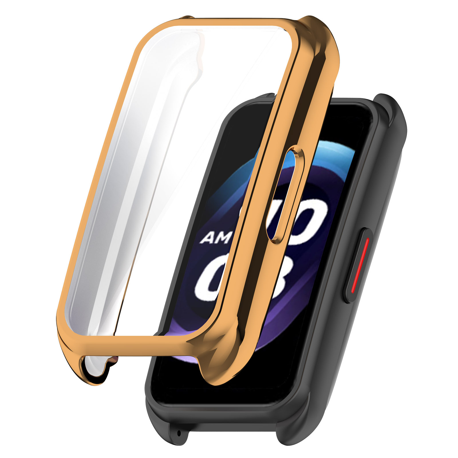 Suitable for keepb4 wristband protective case, tpu fully covered soft rubber case, keep B4 watch case, PC+ tempered film integrated case undefined