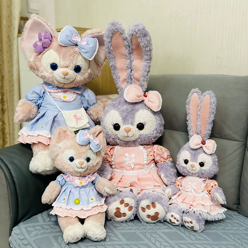 Кукла размера M и размера S Lingnabelle, кукла Xingdelu, лолита-юбка, синий клетчатый мини-юбочный комплект с мелким цветочным узором