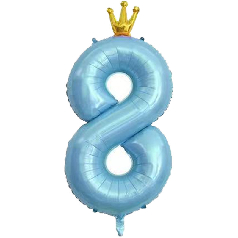 Amazon nuevo globo digital de corona de una pieza de 40 pulgadas decoración de fiesta de cumpleaños globo digital grande