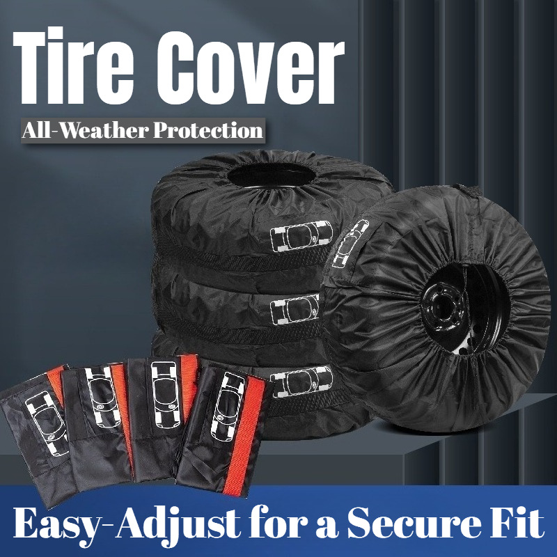 Factory Direct Sales Car Tire Cover Polyester Taffeta Wheel Cover Protective Cover Car Cover Waterproof Tire Snow Cover