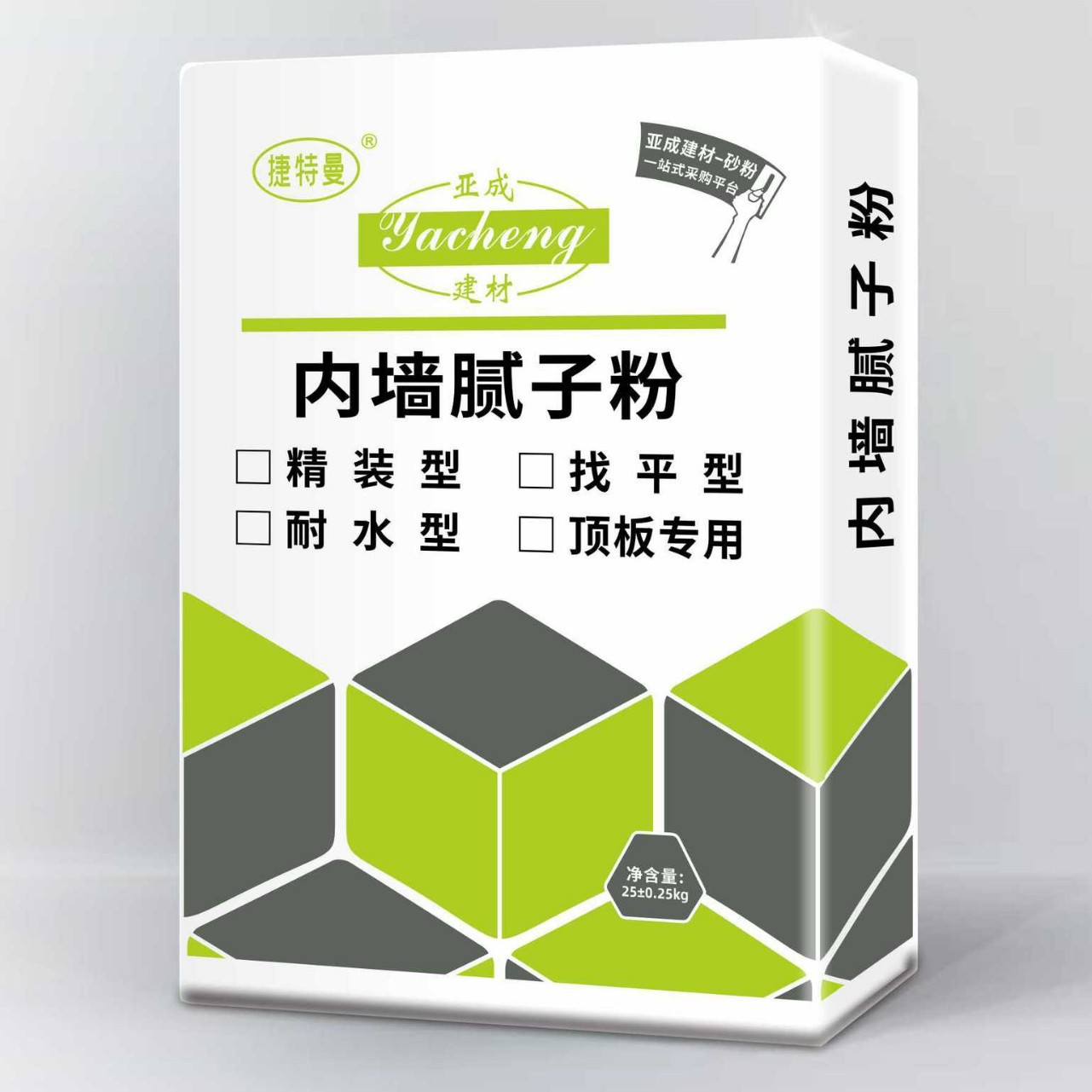 源头工厂批发 内墙防水防霉腻子粉 粘结弹性建筑 修补腻子粉