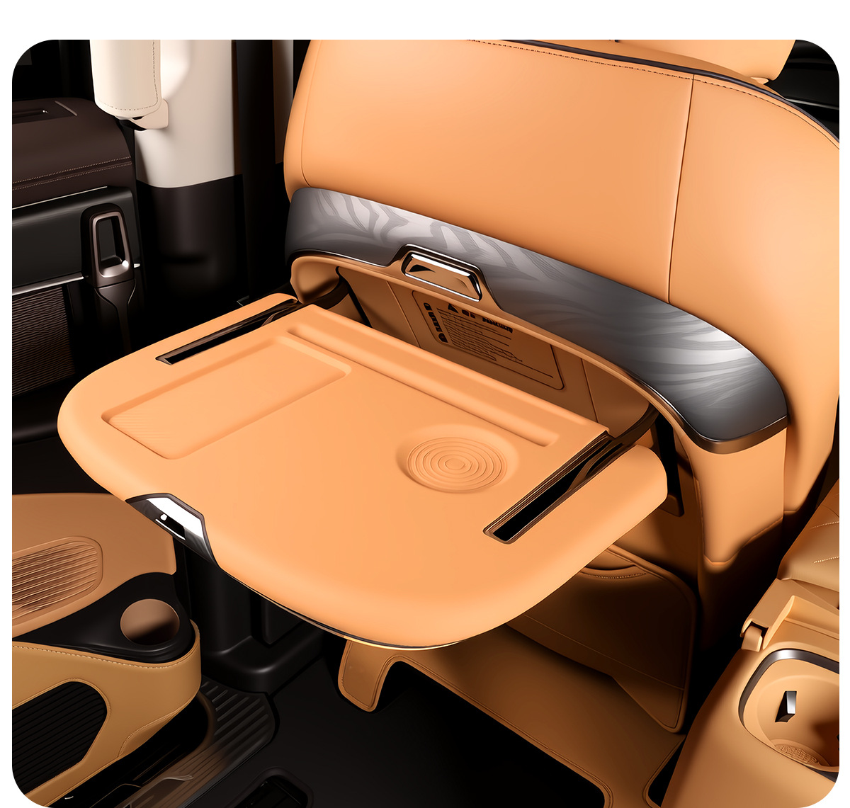Suitable for Denza D9 Middle Row Small Table Silicone Pad Seat Foldableing Table Anti-Slip Pad Interior Anti-Scratch Modification Accessories