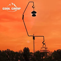 COOLCAMP открытый кемпинг комбинированный световой столб кованый стеллажи складной портативный кемпинговый свет висит освещение кемпинга вставка
