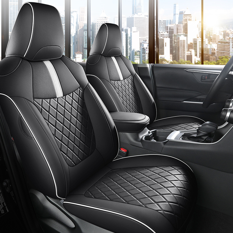 Toyota Toyota RAV4 Seat Cover Leather Full Set Four Seasons 20-24 (Modelə uyğun (Original) oturacaq örtükləri) - 20-24-rav4-five-seat-full-coverage