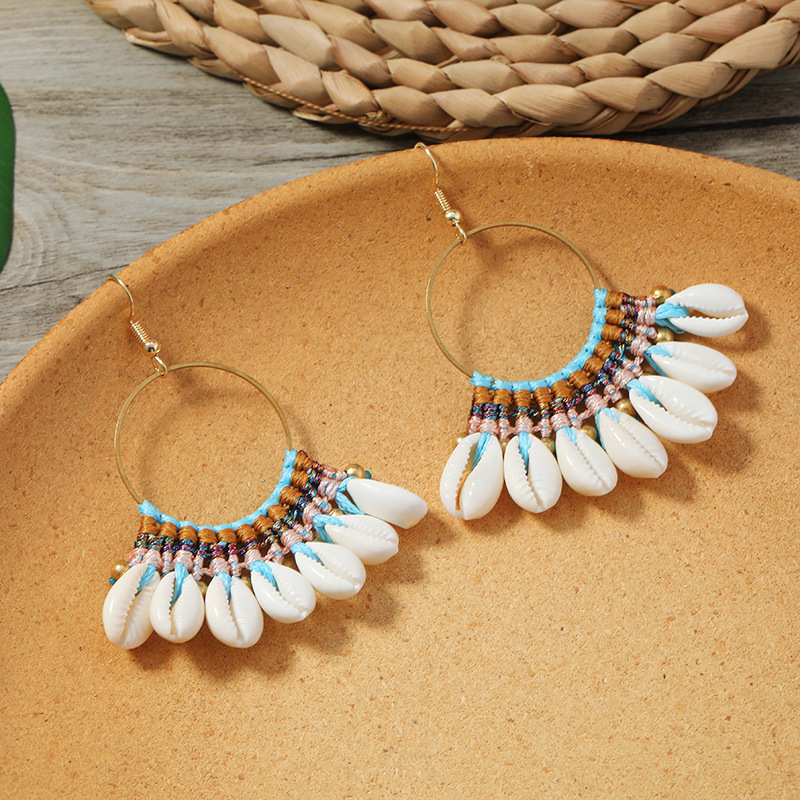 17-浅蓝编织白贝螺