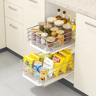 ✅ Fruit and Vegetable Basket Kitchen Cabinet 304 Stainless Steel Small Cabinet Fruit and Vegetable Multi-Layer Storage Drawer