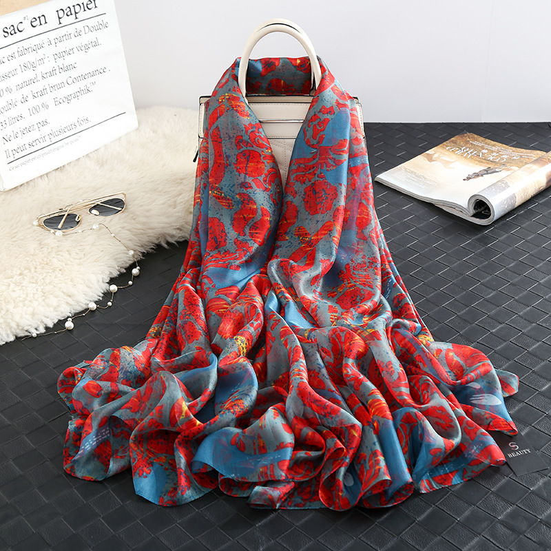 2025 nuevo producto Yourou bufanda de gasa protección solar larga toalla de playa versátil vacaciones viaje foto bufanda de seda chal