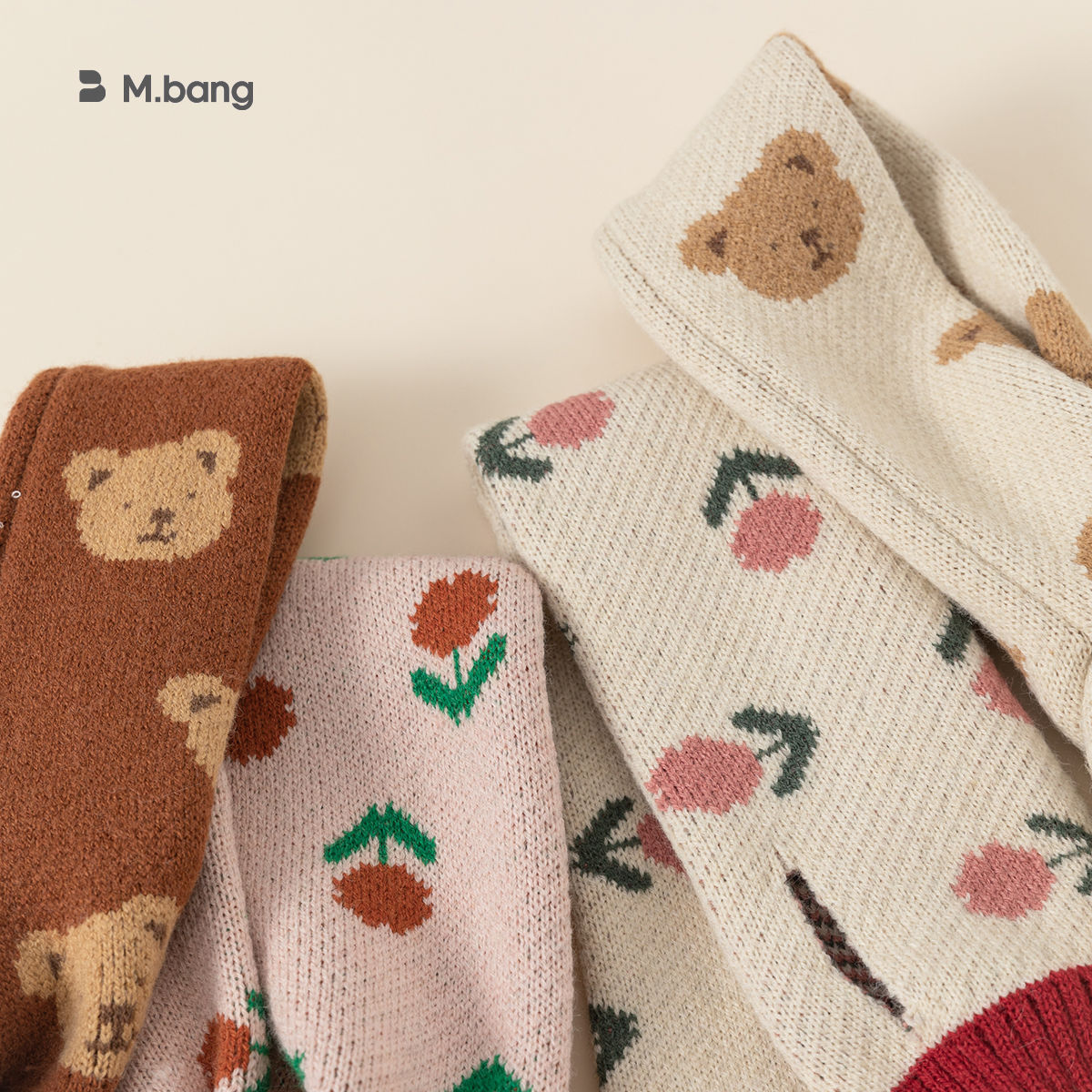 Babycity otoño e invierno Bebé Cruz punto bufanda a prueba de viento caliente niños dibujos animados bola bufanda ps23068