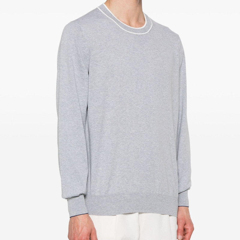 Bc Old Money Style Early Autumn New Skin-Friendly Cotton Round Neck Knitwear Top Men's Simple Casual Bottoming Long-Sleeved T-Shirt