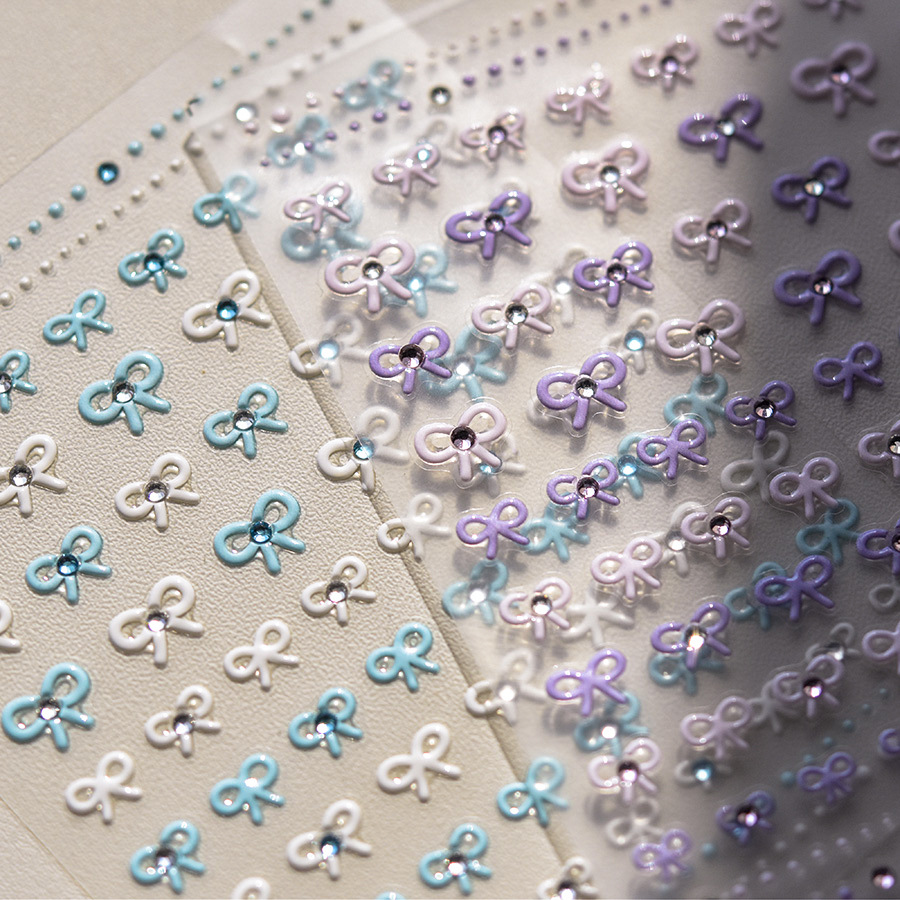 Tomoni marca tata cooperación cristal diamante uñas pegatinas japonés lindo uñas pegatinas uñas arco TA256