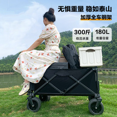 Outdoor camping van picnic push cart camping foldable trailer gather type pull cart campsite small cart camping car