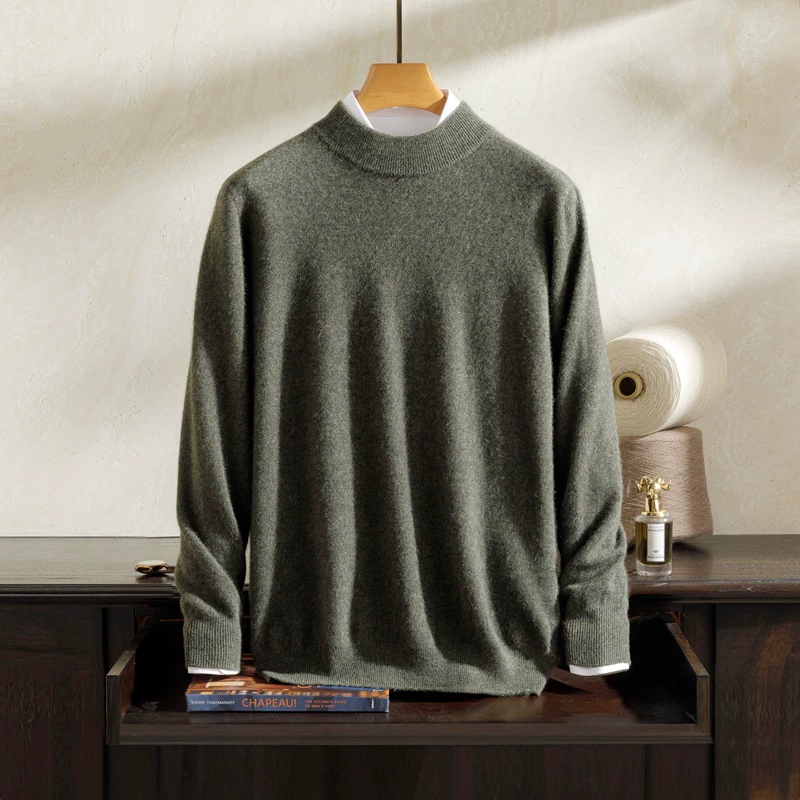 Кашемир 100% чистый кашемировый свитер мужской с круглым вырезом