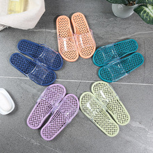 浴室拖鞋按摩水晶镂空防滑男洗澡漏水塑料家用居家凉拖鞋女夏室内