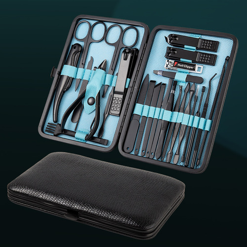 Factory Wholesale Gift Stainless Steel Carbon Steel Black Large Mouth Nail Nippers Nail Clips Nail Scissors Set Wholesale